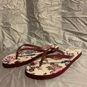 Tory Burch Thin Flip Flop, New Claret/ Happy (8)